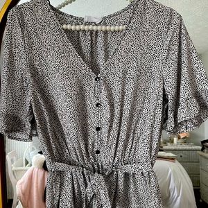 Black and White Blouse